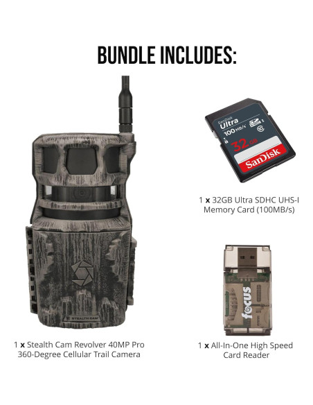 Cámara de Caza Celular Stealth Cam Revolver 40MP 360