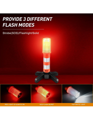 Kit de Emergencia LED Nilight - 2 Luces con Soporte y Baterías