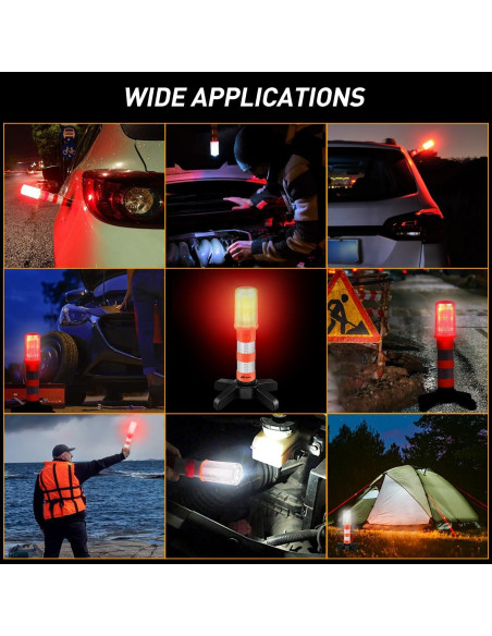 Kit de Emergencia LED Nilight - 2 Luces con Soporte y Baterías