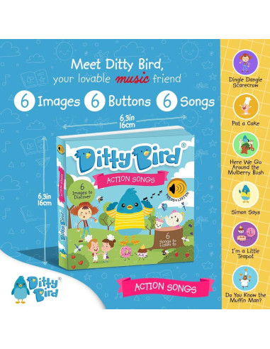 Libro Musical Ditty Bird Soy una Tetera - Sonido para Bebés