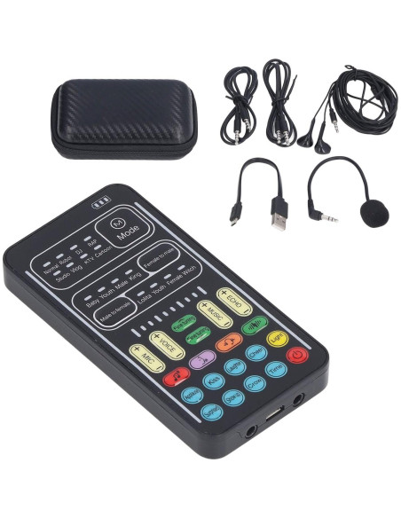 Cambiador de Voz Dpofirs Mini Portátil 8 Efectos Sonido