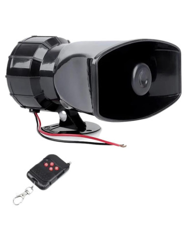 Sirena de Policía 12V BZZBAJON 130dB 7 Sonidos Inalámbrica