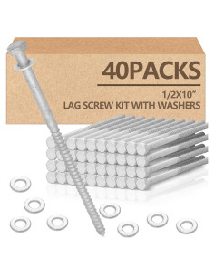 Tornillos de Anclaje Galvanizados Tandefio 40 Pack 1.27 cm x 25.4 cm