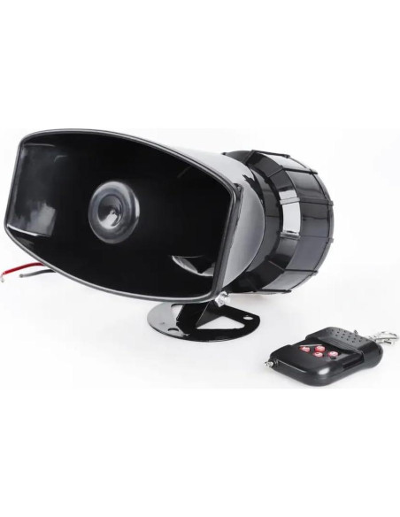 Sirena de Policía 12V BZZBAJON 130dB 7 Sonidos Inalámbrica