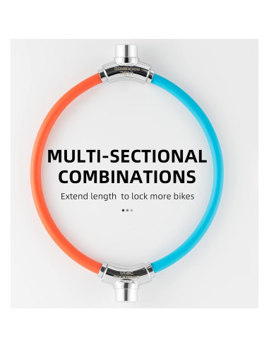 Candado de Cable Antirrobo ROCKBROS para Bicicleta Negro