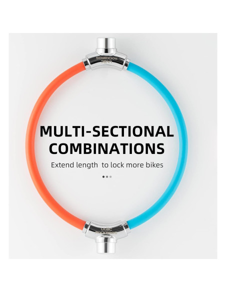 Candado de Cable Antirrobo ROCKBROS para Bicicleta Negro