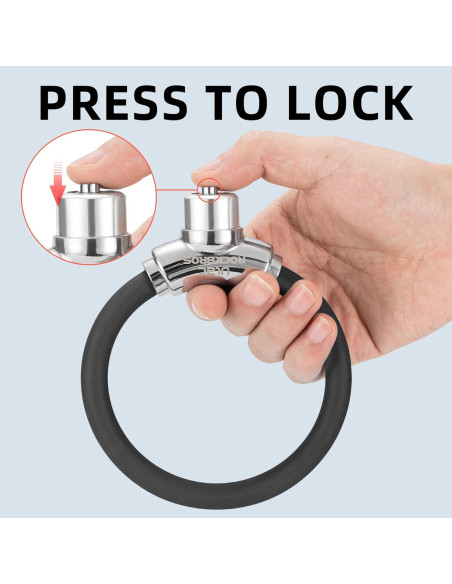 Candado de Cable Antirrobo ROCKBROS para Bicicleta Negro