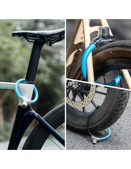 Candado de Cable Antirrobo ROCKBROS para Bicicleta Negro