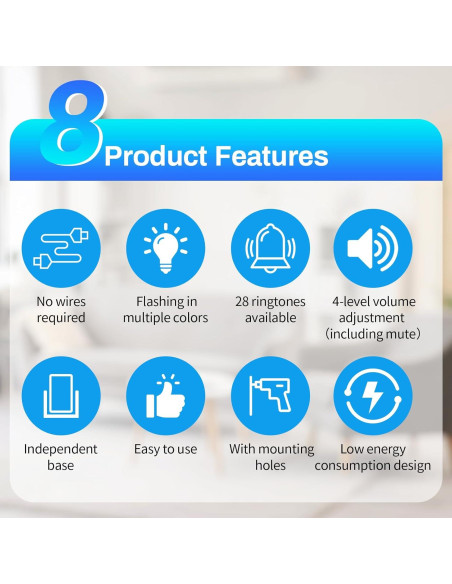 Sistema de Alerta para Cuidadores XiDaPuBen 100m Inalámbrico