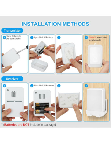 Sistema de Alerta para Cuidadores XiDaPuBen 100m Inalámbrico