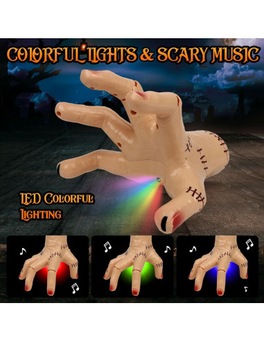 Mano que Se Arrastra Kodvinp con Luz y Sonido - Accesorio Halloween