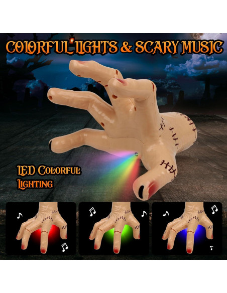 Mano que Se Arrastra Kodvinp con Luz y Sonido - Accesorio Halloween