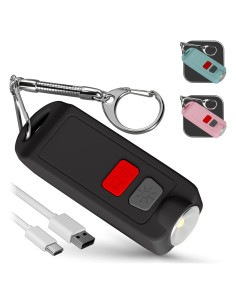 Alarma Personal WETEN 130dB Recargable USB Impermeable Negro