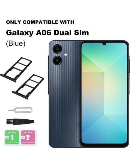 Bandeja Doble SIM para Galaxy A06 BATLABB Azul - 2 Pcs
