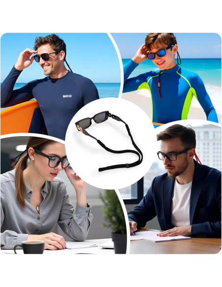 Correa Ajustable para Gafas 6 Piezas Antideslizante Unisex