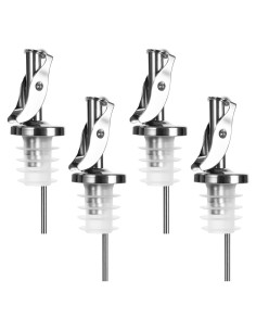 Paquete de 4 vertedores automáticos Lu-lupour para licor y aceite