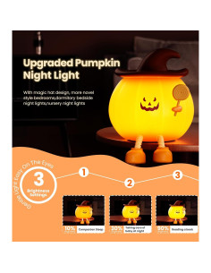 Luz Nocturna Calabaza CUIETUEE USB 500mAh 3 Brillos 2