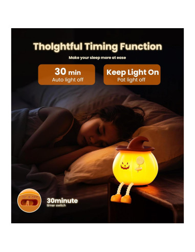 Luz Nocturna Calabaza CUIETUEE USB 500mAh 3 Brillos