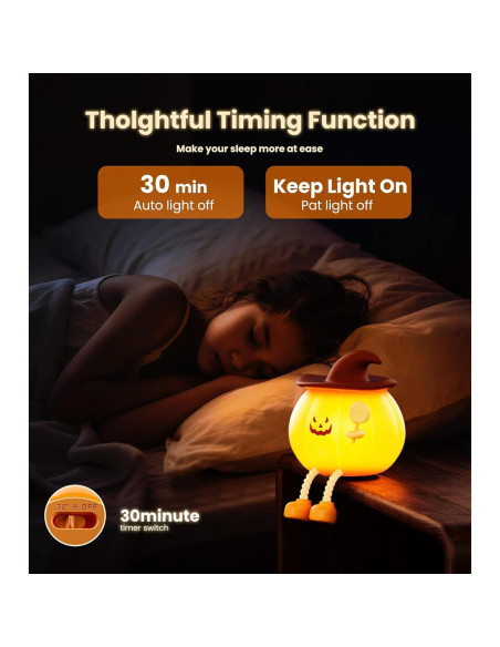 Luz Nocturna Calabaza CUIETUEE USB 500mAh 3 Brillos