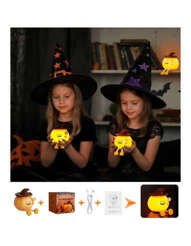 Luz Nocturna Calabaza CUIETUEE USB 500mAh 3 Brillos