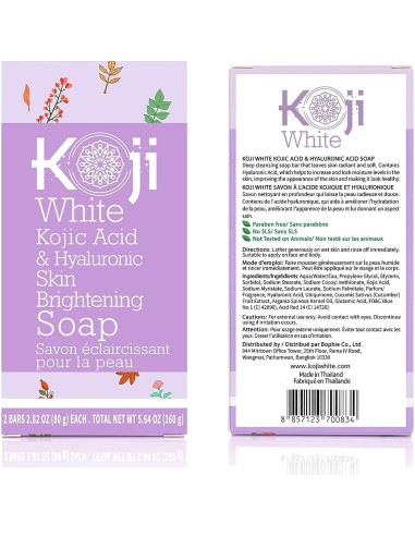Jabón Aclarador Koji White 80g - Ácido Kójico y Hialurónico