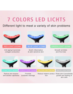 Masajeador Facial y de Cuello Linfático Erdnretl 7 Colores 2