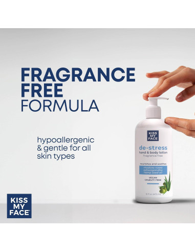 Loción Hidratante para Manos y Cuerpo Kiss My Face 473ml Sin Fragancia