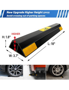 Tope de Coche Autoadhesivo ROBLOCK 18" 2 Pcs Alta Resistencia 2