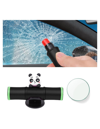 Martillo de Seguridad CHRYMUM 2 en 1 para Automóviles - Rompeventanas y Cuchillo de Corte