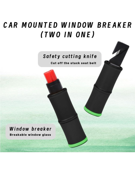 Martillo de Seguridad CHRYMUM 2 en 1 para Automóviles - Rompeventanas y Cuchillo de Corte