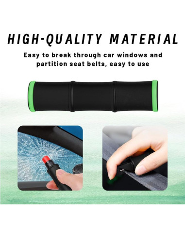 Martillo de Seguridad CHRYMUM 2 en 1 para Automóviles - Rompeventanas y Cuchillo de Corte