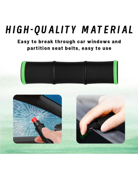 Martillo de Seguridad CHRYMUM 2 en 1 para Automóviles - Rompeventanas y Cuchillo de Corte