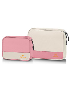 Estuche Organizador de Cables MATEIN 2 Pack Beige Resistente