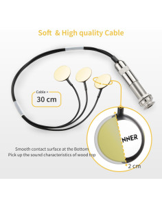 Pickup de Guitarra Acústica Donner DSS-3, Sonido Natural 2