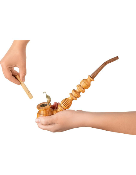 Pipa de Tabaco Dr. Watson Churchwarden Hecha a Mano 26.5 cm