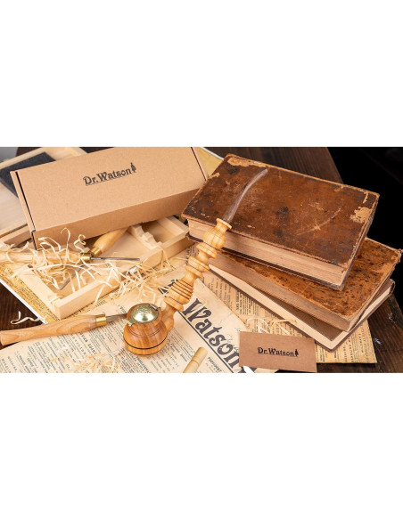 Pipa de Tabaco Dr. Watson Churchwarden Hecha a Mano 26.5 cm