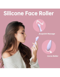 Rodillo de Masaje Facial de Silicona CJB0003 - Púrpura 2