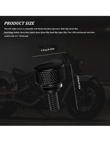 Tornillo de Asiento de Aluminio Zufoty para Harley 1996-2025