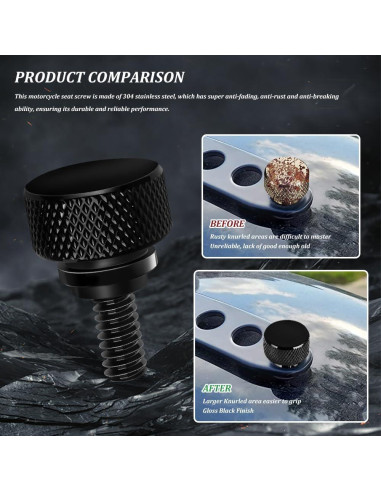 Tornillo de Asiento de Aluminio Zufoty para Harley 1996-2025