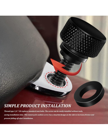 Tornillo de Asiento de Aluminio Zufoty para Harley 1996-2025