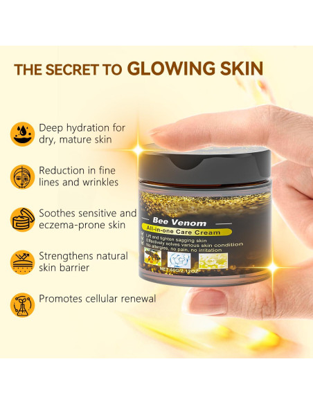 Crema Antienvejecimiento Veneno de Abeja Caderno Inteligente 60g