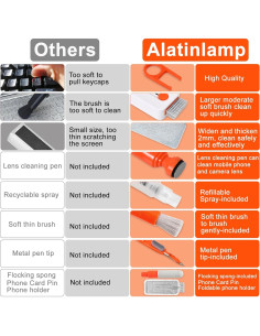 Kit de limpieza para teclado y pantalla Alatinlamp - Naranja 2