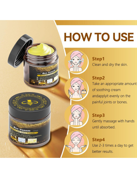 Crema Antienvejecimiento Veneno de Abeja Caderno Inteligente 60g