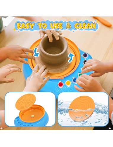 Torno de Alfarería Weilim PAMT712 - Kit Completo para Niños 6+