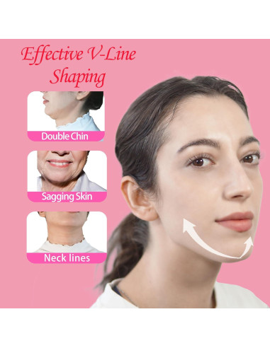 Cinta de levantamiento facial en V ADRUITE - Gris, 32g