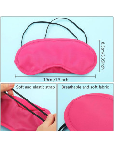 12 Máscaras de Sueño Multicolor Hicarer con Almohadilla Nasal 2