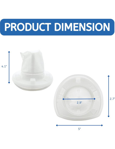 Filtro Nispira para Aspiradora BLACK+DECKER VF110 - Paquete de 3