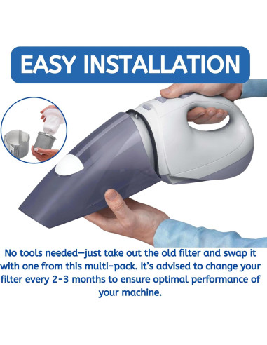 Filtro Nispira para Aspiradora BLACK+DECKER VF110 - Paquete de 3