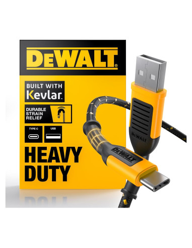 Cable USB A a USB C DEWALT 1.83 m alta resistencia