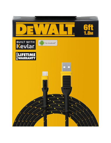Cable USB A a USB C DEWALT 1.83 m alta resistencia